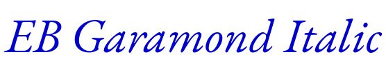 EB Garamond Italic الخط